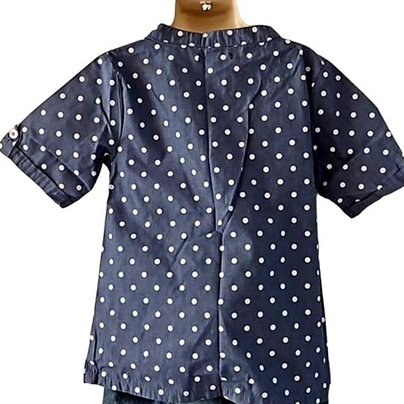 U.S. Polo Assn. Girls Polka Dot Short Sleeve Shirt - Size 6X - Picture 3 of 5